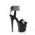 Pleaser FLAMINGO-870 Plateau Sandalettes Faux Leather Rhinestones Black Silver EU-39 / US-9