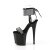 Pleaser FLAMINGO-870 Plateau Sandalettes Patent Rhinestones Black Silver EU-35 / US-5