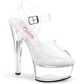 Pleaser GLEAM-608 Plateau Sandalettes Transparent EU-37 /...