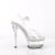 Pleaser GLEAM-608 Plateau Sandalettes Transparent EU-37 / US-7