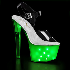 Pleaser ILLUMINATOR-708 Plateau Ankle Boots Transparent...
