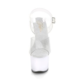 Pleaser ILLUMINATOR-708 Plateau Ankle Boots Transparent...