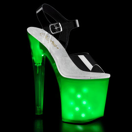 Pleaser ILLUMINATOR-808 Plateau Ankle Boots Transparent...
