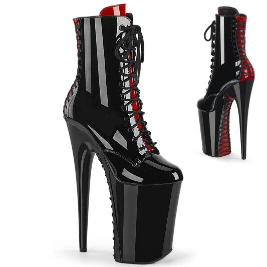 Pleaser INFINITY-1020FH Plateau Ankle Boots Patent Black EU-39 / US-9