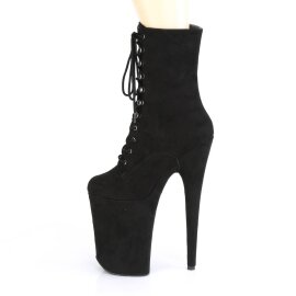 Pleaser INFINITY-1020FS Plateau Ankle Boots Faux Suede Black EU-35 / US-5
