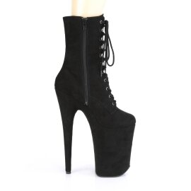 Pleaser INFINITY-1020FS Plateau Ankle Boots Faux Suede Black EU-35 / US-5
