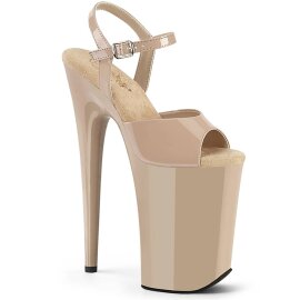 Pleaser INFINITY-909 Plateau Sandalettes Patent Nude...