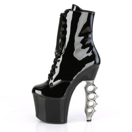 Pleaser IRONGRIP-1020 Plateau Ankle Boots Patent Black EU-37 / US-7