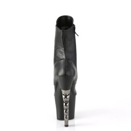 Pleaser IRONGRIP-1020 Plateau Ankle Boots Faux Leather Black EU-35 / US-5