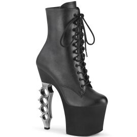 Pleaser IRONGRIP-1020 Plateau Ankle Boots Faux Leather...