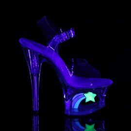 Pleaser MOON-708RSS Plateau Sandalettes Transparent EU-35 / US-5
