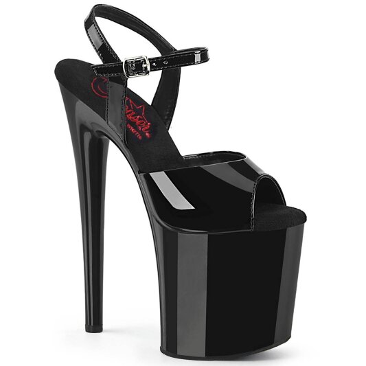 Pleaser NAUGHTY-809 Plateau Sandalettes Patent Black EU-35 / US-5