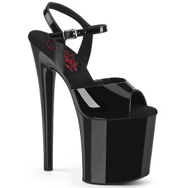Pleaser NAUGHTY-809 Plateau Sandalettes Patent Black...