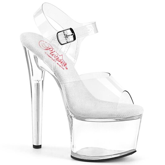 Pleaser PASSION-708 Plateau Sandalettes Transparent EU-37 / US-7