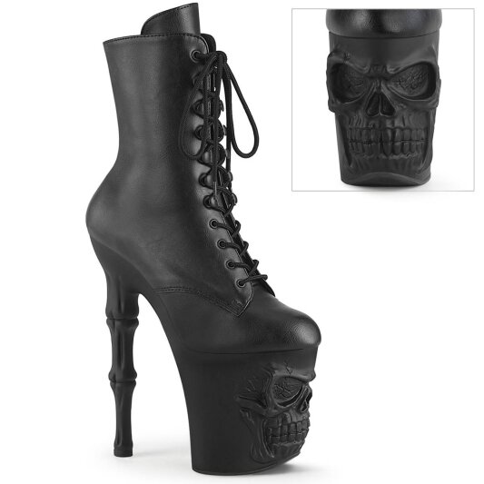 Pleaser RAPTURE-1020 Plateau Ankle Boots Faux Leather Black EU-40 / US-10