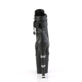 Pleaser RAPTURE-1020STR-LT Plateau Ankle Boots Faux Leather Black EU-38 / US-8