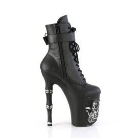 Pleaser RAPTURE-1020STR-LT Plateau Ankle Boots Faux Leather Black EU-39 / US-9
