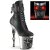 Pleaser RAPTURE-1020STR-LT Plateau Ankle Boots Faux Leather Black EU-40 / US-10