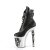 Pleaser RAPTURE-1020STR-LT Plateau Ankle Boots Faux Leather Black EU-37 / US-7