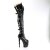 Pleaser RAPTURE-3028 Plateau Overknee Boots Patent Black EU-37 / US-7
