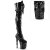 Pleaser RAPTURE-3028 Plateau Overknee Boots Patent Black EU-38 / US-8