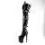 Pleaser RAPTURE-3028 Plateau Overknee Boots Patent Black EU-38 / US-8