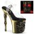 Pleaser RAPTURE-808-LT Plateau Sandalettes Transparent Gold EU-37 / US-7