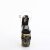 Pleaser RAPTURE-808-LT Plateau Sandalettes Transparent Gold EU-37 / US-7