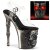 Pleaser RAPTURE-808-LT Plateau Sandalettes Transparent Silver EU-35 / US-5