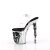 Pleaser RAPTURE-808-LT Plateau Sandalettes Transparent Silver EU-37 / US-7
