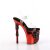 Pleaser RAPTURE-808-LT Plateau Sandalettes Transparent Red EU-37 / US-7