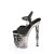 Pleaser RAPTURE-809-LT Plateau Sandalettes Faux Leather Black Silver EU-35 / US-5