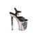 Pleaser RAPTURE-809-LT Plateau Sandalettes Faux Leather Black Silver EU-35 / US-5