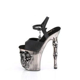 Pleaser RAPTURE-809-LT Plateau Sandalettes Faux Leather Black Silver EU-38 / US-8