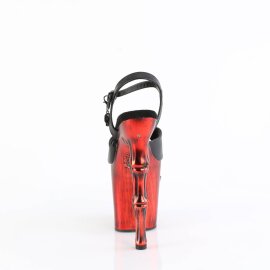 Pleaser RAPTURE-809-LT Plateau Sandalettes Faux Leather Black Red EU-37 / US-7