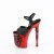 Pleaser RAPTURE-809-LT Plateau Sandalettes Faux Leather Black Red EU-37 / US-7