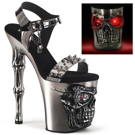 Pleaser RAPTURE-812-LT Plateau Sandalettes Leather Black...