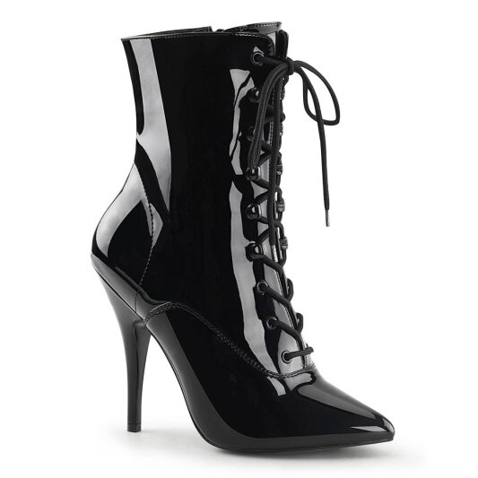 Pleaser SEDUCE-1020 Ankle boots Patent Black EU-40 / US-10