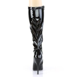 Pleaser SEDUCE-2000 Knee-High Boots Patent Black EU-43 / US-13