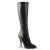 Pleaser SEDUCE-2000 Knee-High Boots Faux Leather Black EU-38 / US-8