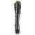 Pleaser SEDUCE-2024 Knee-High Boots Faux Leather Black EU-42 / US-12
