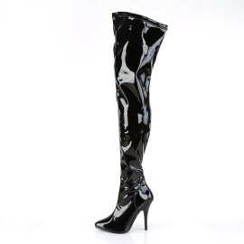 Pleaser SEDUCE-3000 Overknee Boots Patent Black EU-38 / US-8