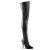 Pleaser SEDUCE-3000 Overknee Boots Faux Leather Black EU-38 / US-8