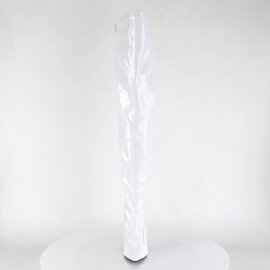 Pleaser SEDUCE-3000 Overknee Boots Patent White EU-38 / US-8