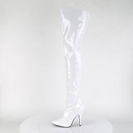 Pleaser SEDUCE-3000 Overknee Boots Patent White EU-38 / US-8