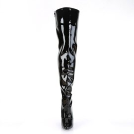 Pleaser SEDUCE-3010 Overknee Boots Patent Black EU-38 / US-8
