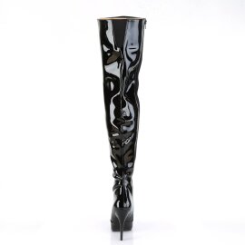 Pleaser SEDUCE-3010 Overknee Boots Patent Black EU-38 / US-8