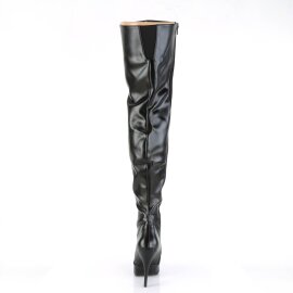 Pleaser SEDUCE-3010 Overknee Boots Faux Leather Black EU-40 / US-10