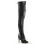Pleaser SEDUCE-3010 Overknee Boots Faux Leather Black EU-40 / US-10