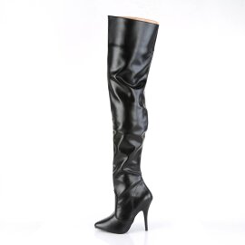 Pleaser SEDUCE-3010 Overknee Boots Faux Leather Black EU-38 / US-8